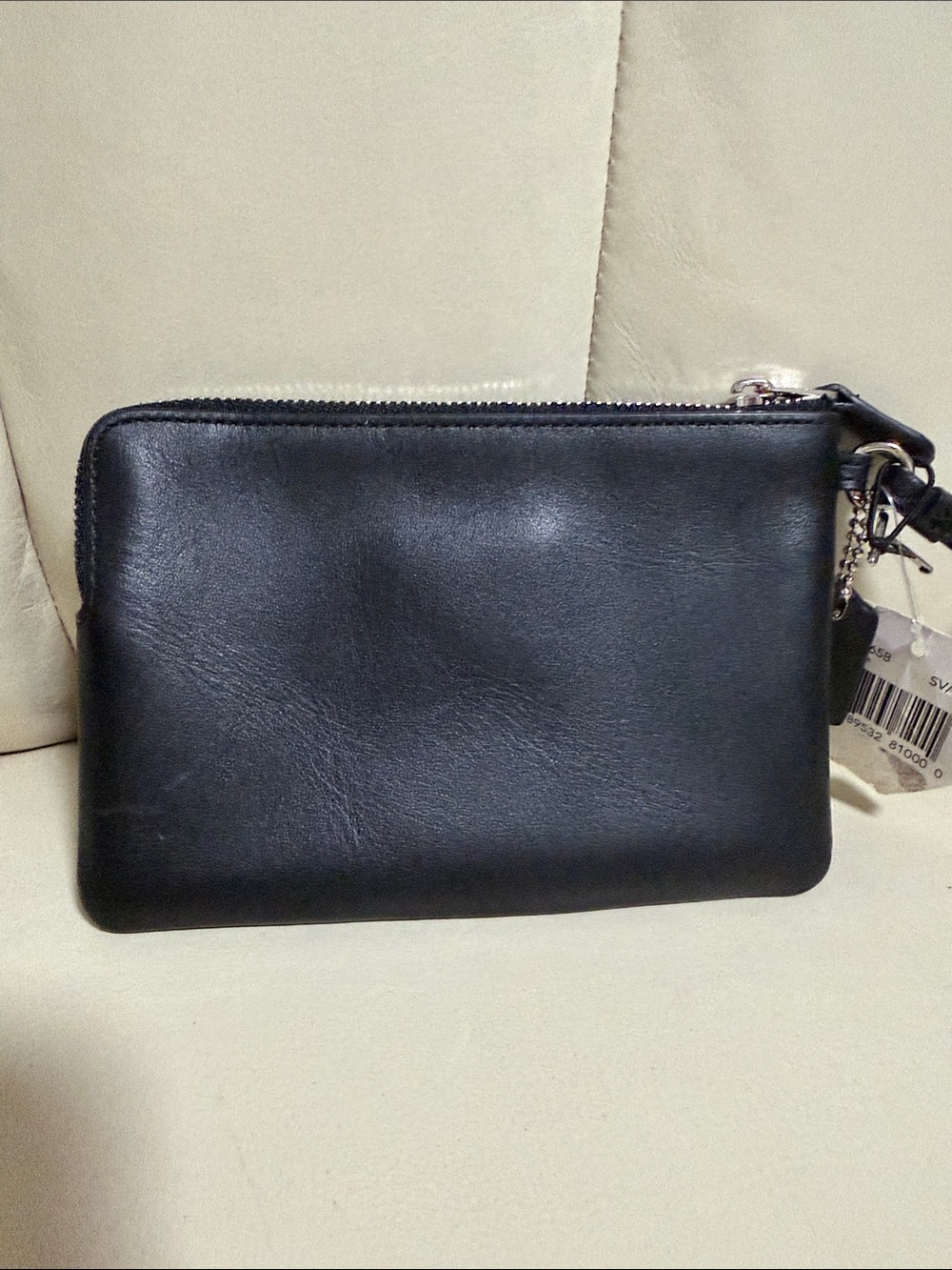Coach Black Leather Wristlet with Rocket Patch - Picture 4 of 12